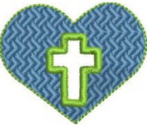 Stickdatei - Herz Kreuz